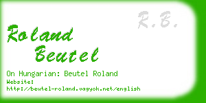 roland beutel business card